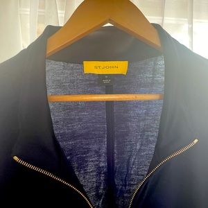 St. John formal Black chic tracksuit with with pants and  gold detailing